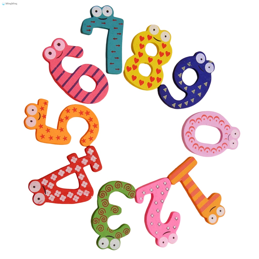 Bộ Đồ Chơi Nam Châm Bằng Gỗ Hình Chữ Số Cho Bé