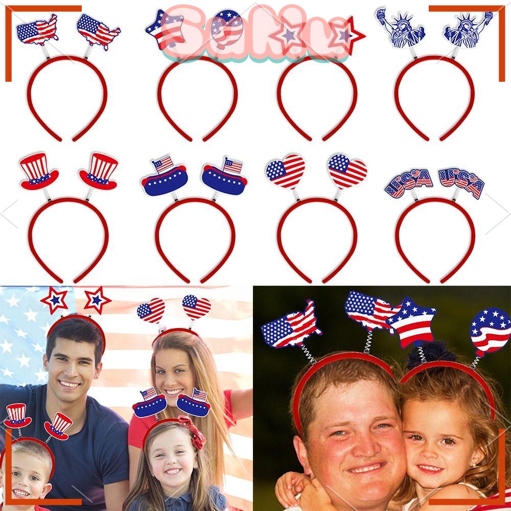 Set 8 Băng Đô Hoa Kỳ Độc Lập Ngày 4 Tháng Bảy 2023 Chúc Mừng Ngày Độc Lập