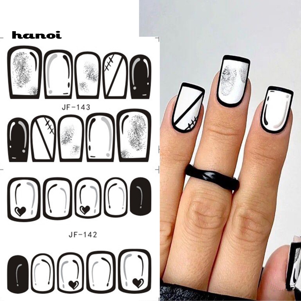 Miếng Dán Trang Trí Móng Tay Tự Dính Không Phai Họa Tiết Hoạt Hình Graffiti 3D DIY