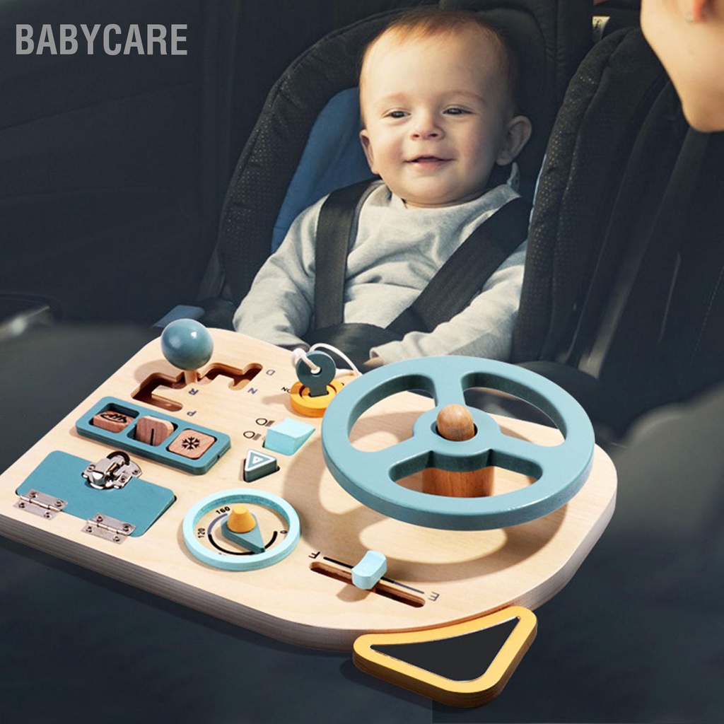 Babycare Có hàng sẵn Bảng hoạt động vô lăng Giáo dục sớm Kỹ năng vận tinh điều khiển bằng gỗ tương tác cho trẻ em