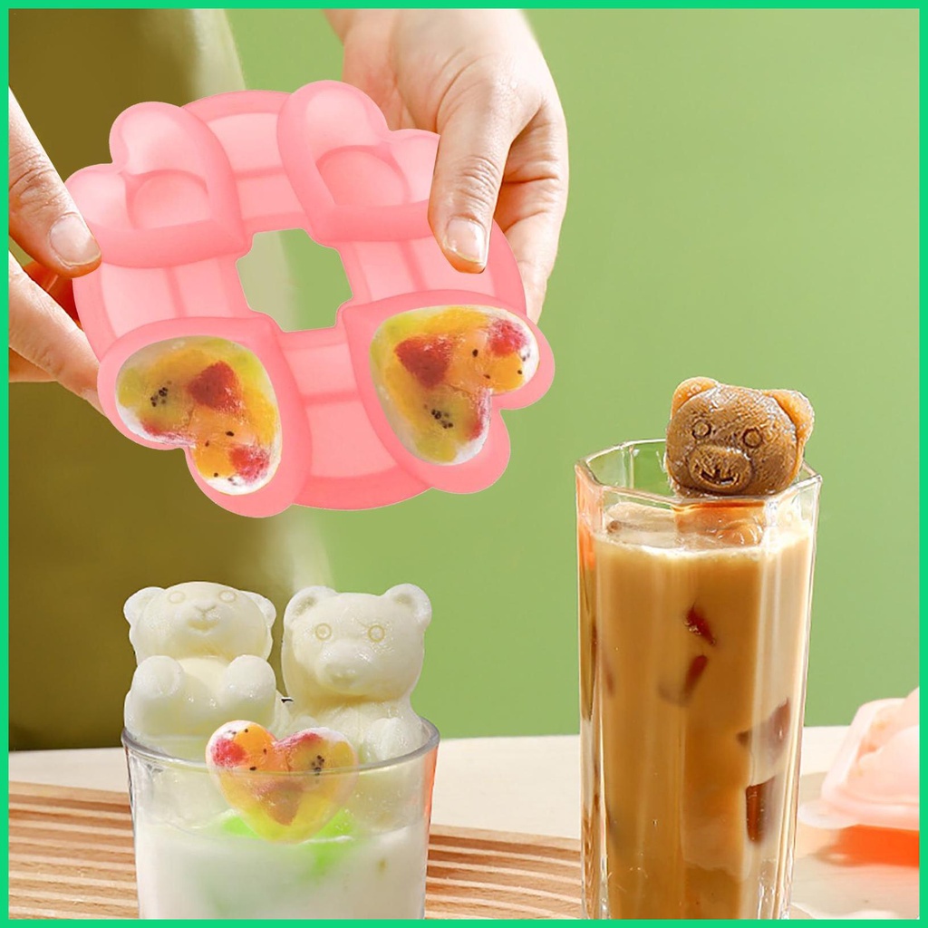 Khuôn Làm Đá Hình Trái Tim 3D Cho Cocktail / Đồ Uống