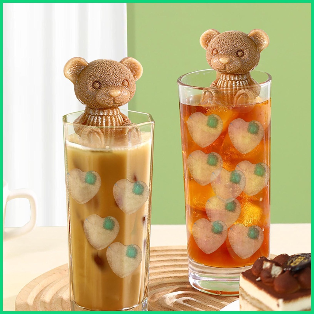 Khuôn Làm Đá Hình Trái Tim 3D Cho Cocktail / Đồ Uống