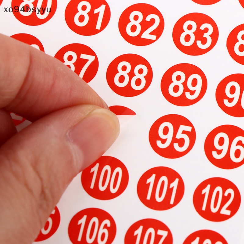 Set 3 Tờ Nhãn Dán Số 1-180 Trang Trí Móng Tay Xo94Bsyu