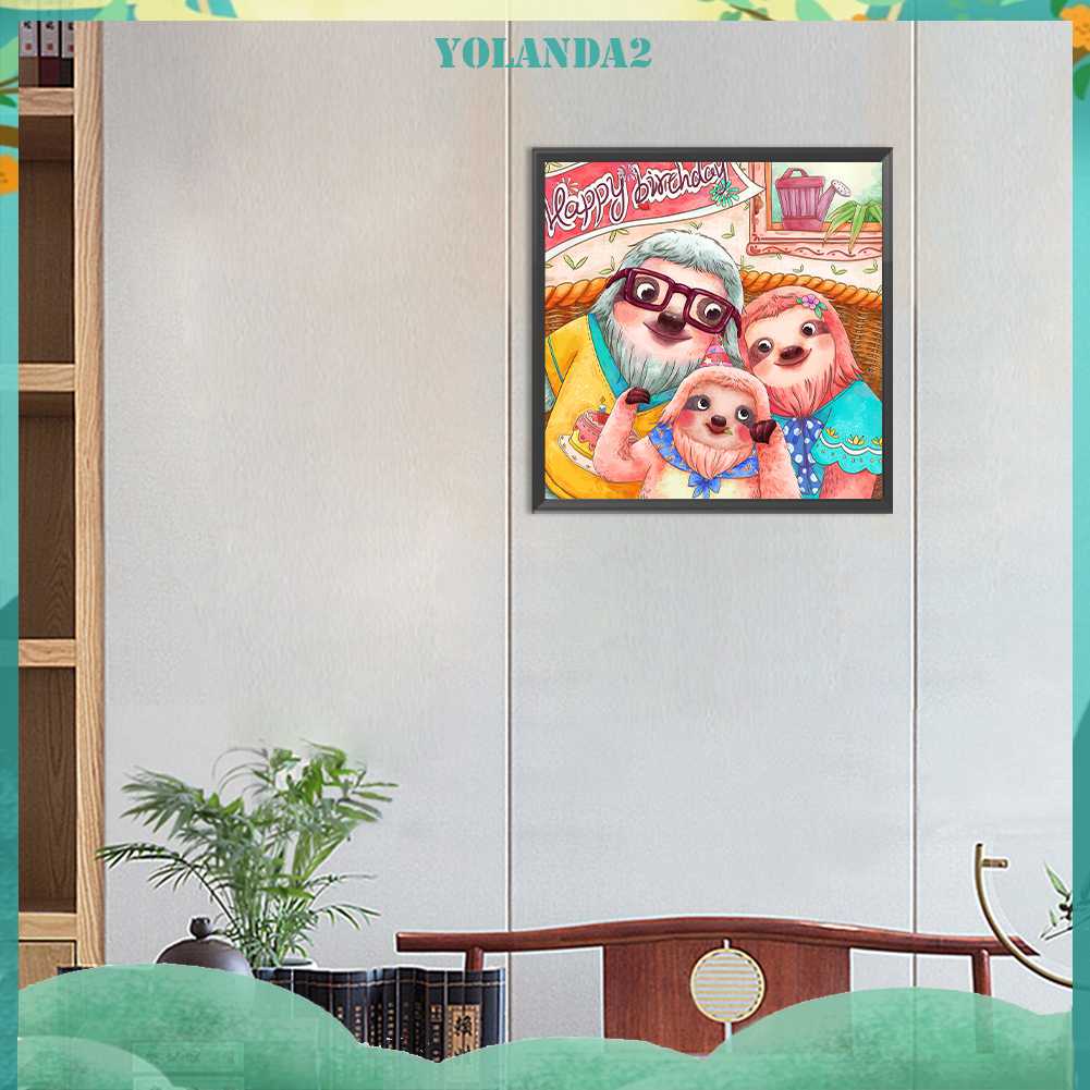 Tranh Đính Đá Kim Cương Toàn Bộ 5D DIY Hình Vẽ Con Lười