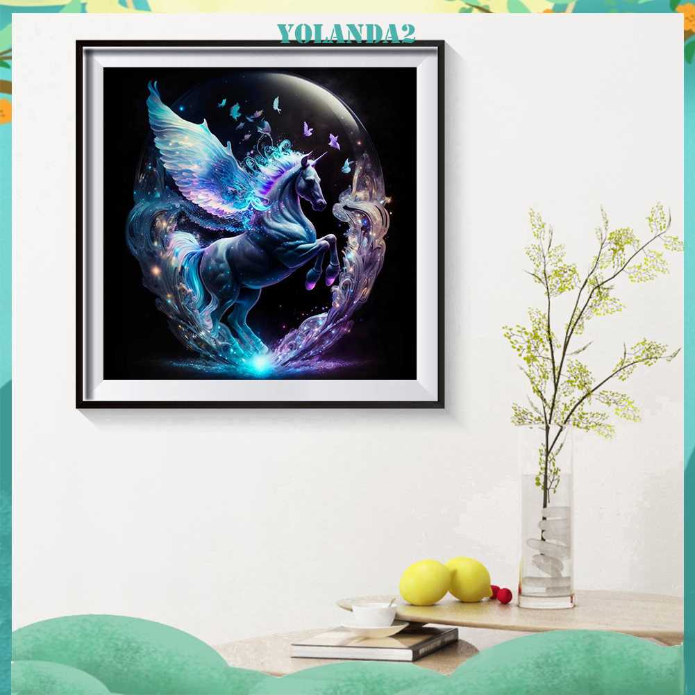 Tranh Đính Đá Kim Cương Toàn Bộ 5D DIY Hình Vẽ Ngựa