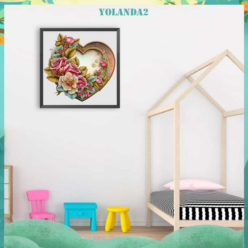 Tranh Đính Đá Kim Cương Toàn Bộ 5D DIY Hình Vẽ Hoa Trang Trí Nhà Cửa