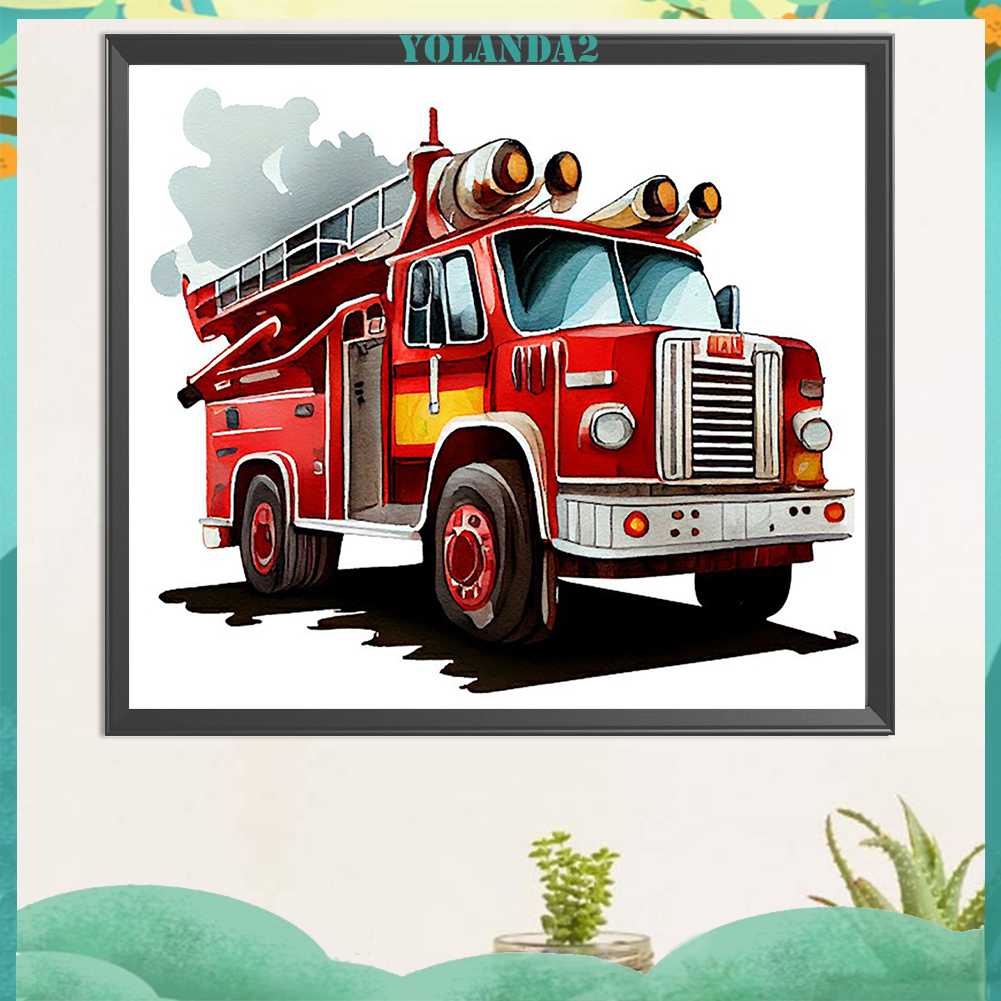 Tranh Đính Đá Kim Cương Toàn Bộ 5D DIY Hình Vẽ Lửa Trang Trí Nhà Cửa