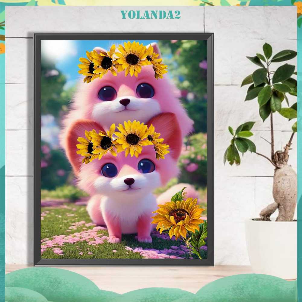 Tranh Đính Đá Kim Cương Toàn Bộ 5D DIY Hình Vẽ Chó Trang Trí Nhà Cửa