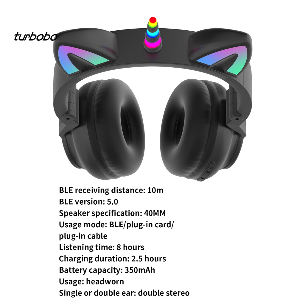 Tai Nghe Không Dây Bluetooth 5.0 Giảm Tiếng Ồn Hình Hoạt Hình Có Thể Điều Chỉnh Âm Lượng