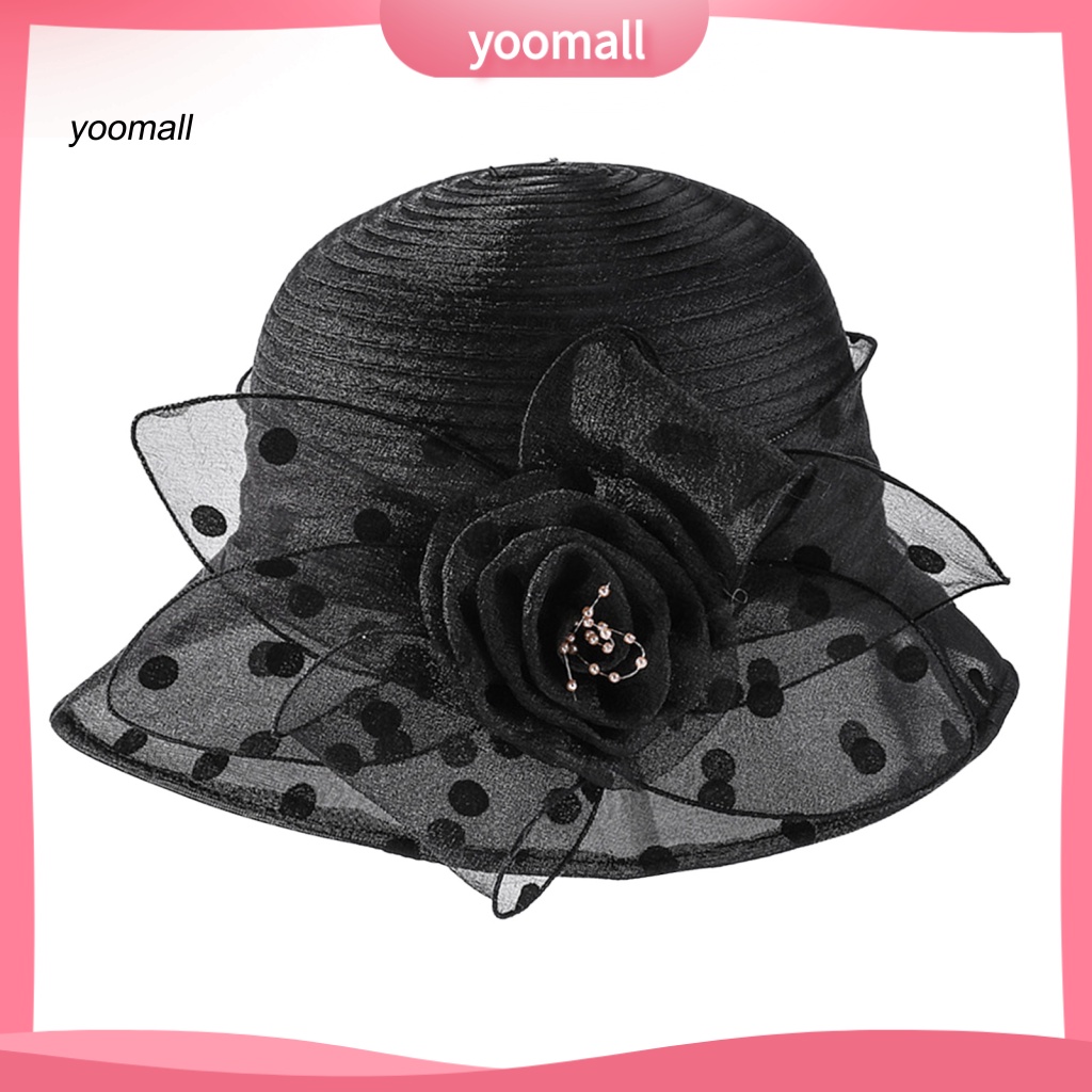 Nón Vành Tròn Họa Tiết Chấm Bi Thời Trang Cho Nữ