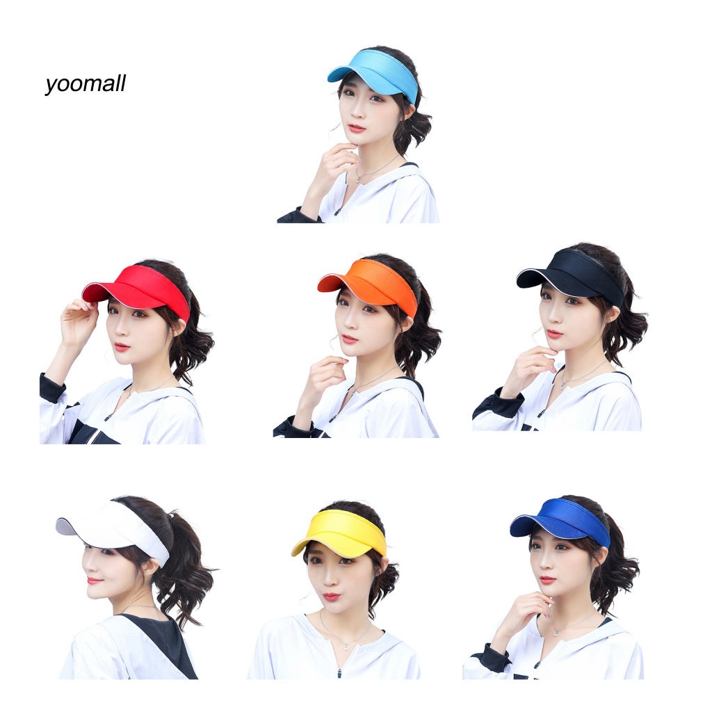 Mũ Lưỡi Trai Hở Chóp Màu Trơn Có Thể Điều Chỉnh Kích Thước Thời Trang Unisex