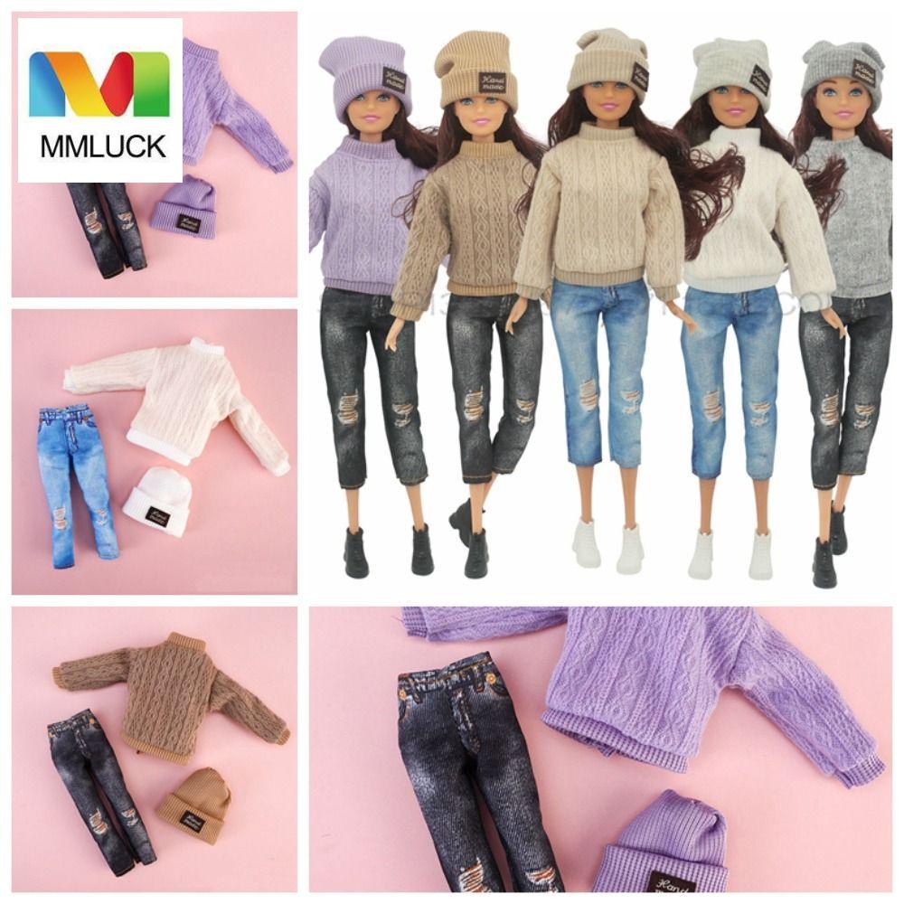 Bộ Quần Áo Jeans Kèm Nón Thời Trang Cho Búp Bê Ob11 1 / 6 BJD 30cm