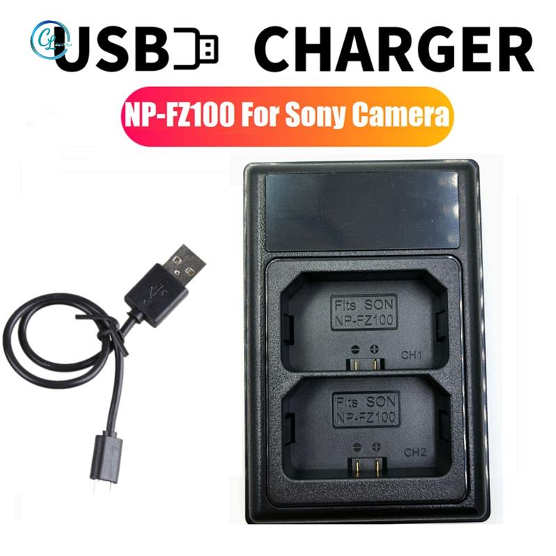 Bộ Sạc Pin USB Kép NP-FZ100 Cho Máy Ảnh Sony A7III A7RIII A7373 A7R3 A9 A7R4 A7RM4 A6500