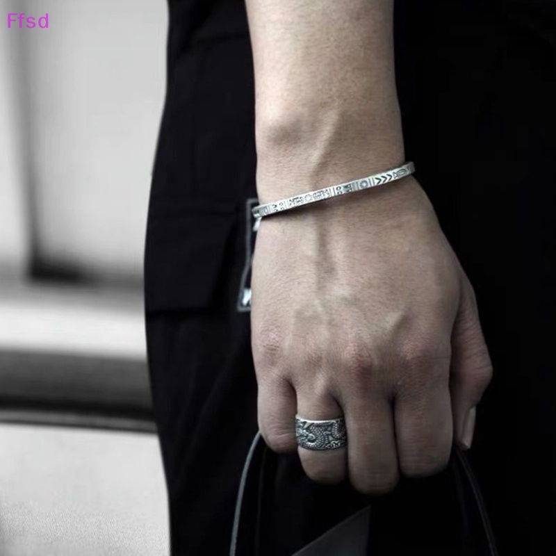 {Ffsd} Vòng Đeo Tay Dạng Xoắn Nhỏ Màu Bạc Hình Cá Phong Cách Boho Thời Trang Thường Ngày Cho Nam Và Nữ