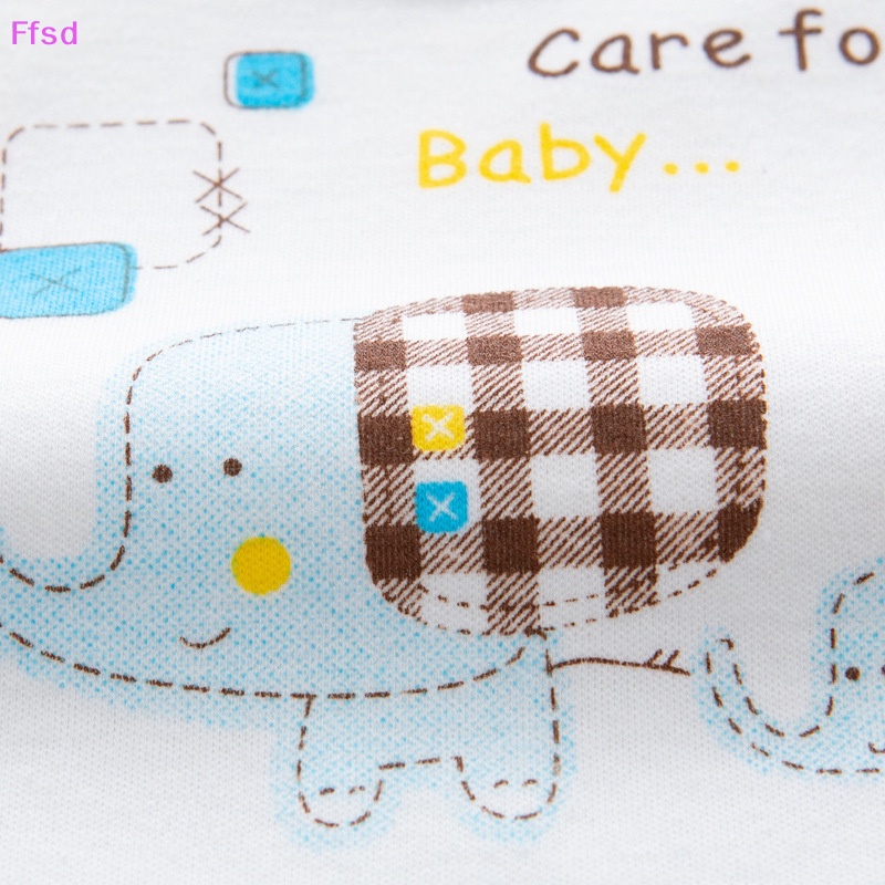 Yếm Ăn Cotton Hai Lớp Chống Thấm Nước Hình Voi Cho Bé {Ffsd}