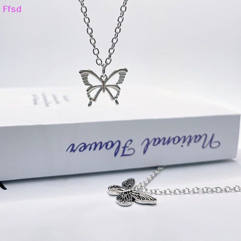 {Ffsd} Vòng cổ Choker Mặt Hình Bướm Rỗng Thời Trang Vintage Quà Tặng Trang Sức Cho Nữ