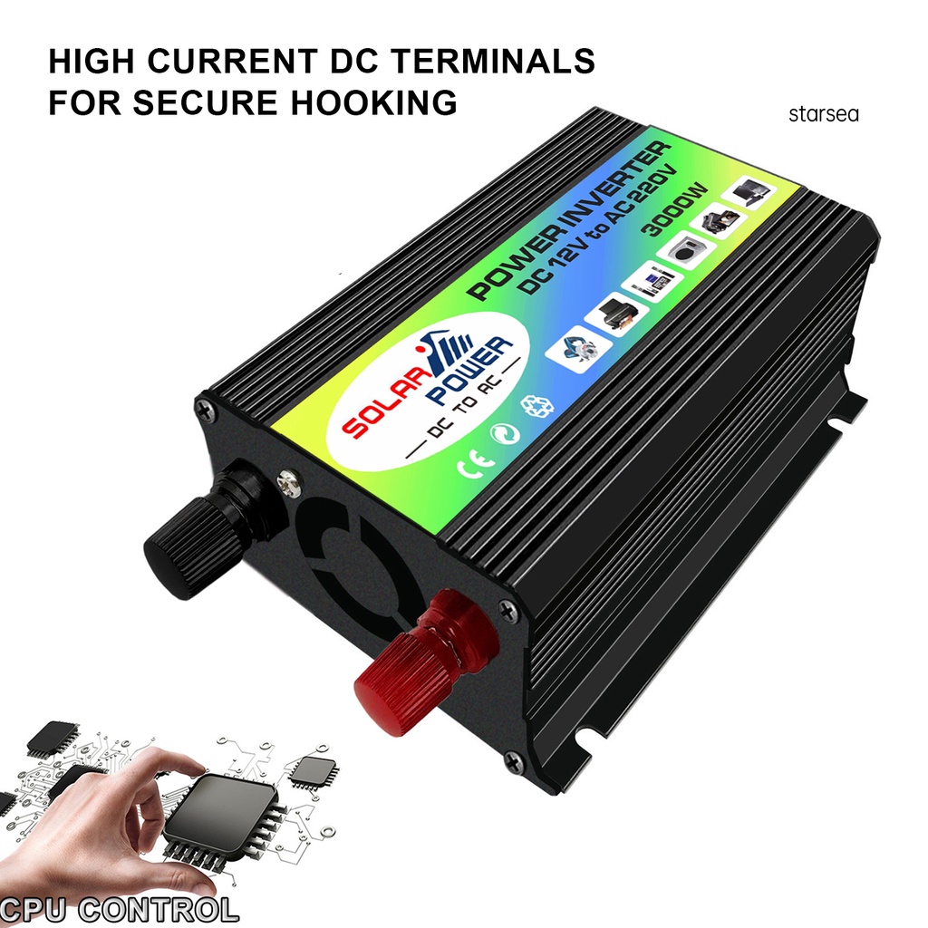 Tẩu Sạc Chuyển Đổi CA-3000W DC 12V Sang AC 220V Cho Xe Ô Tô