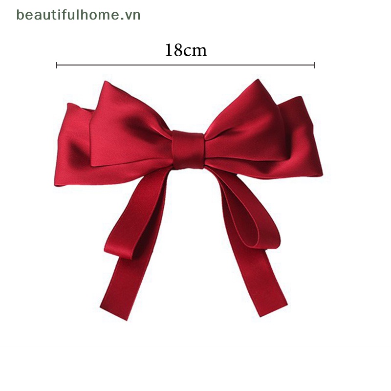 Kẹp Tóc Hình Nơ Sau Lưng Màu Đỏ Dành Cho Cô Dâu