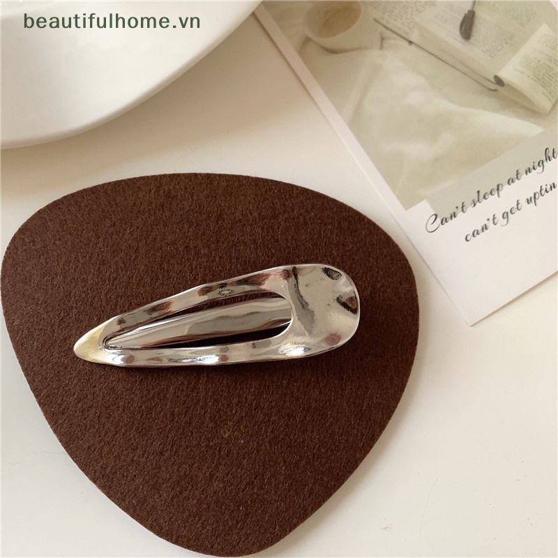 1 Kẹp Tóc Hình Học Bằng Kim Loại Thời Trang Cho Nữ