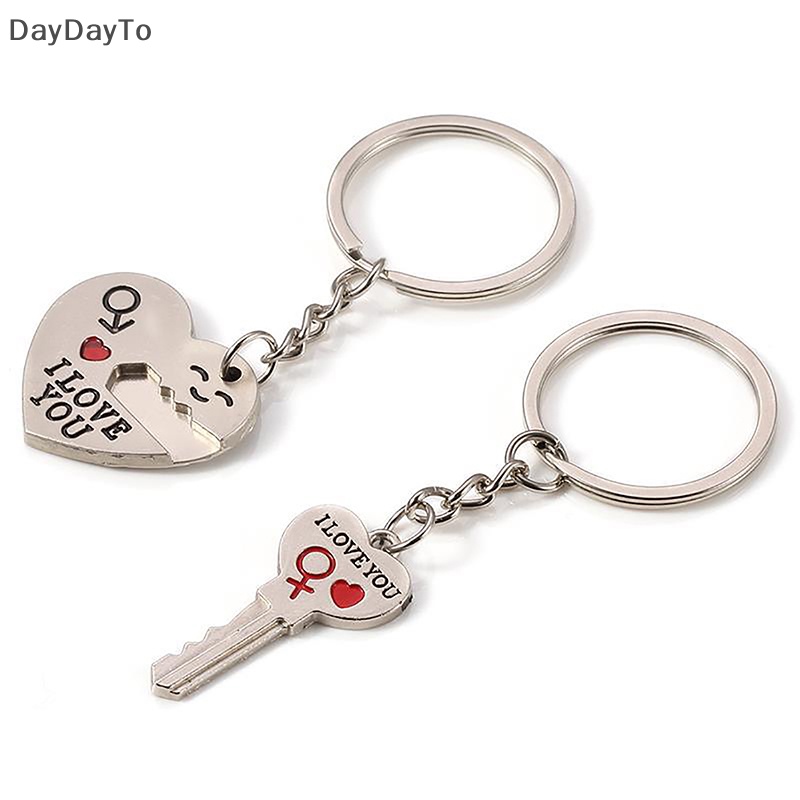 Móc Khóa Cặp Đôi Bằng Kim Loại Hình Mũi Tên Và Trái Tim