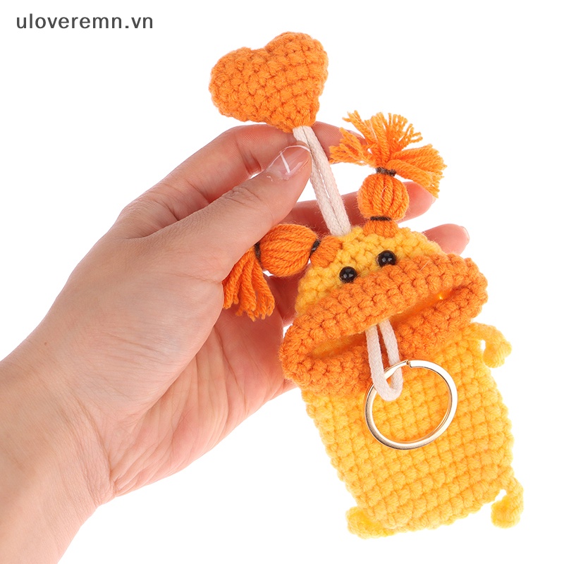 Móc Khóa Thiết Kế Miệng Xúc Xích Đan Len Độc Đáo Dễ Thương Kèm Túi Đựng