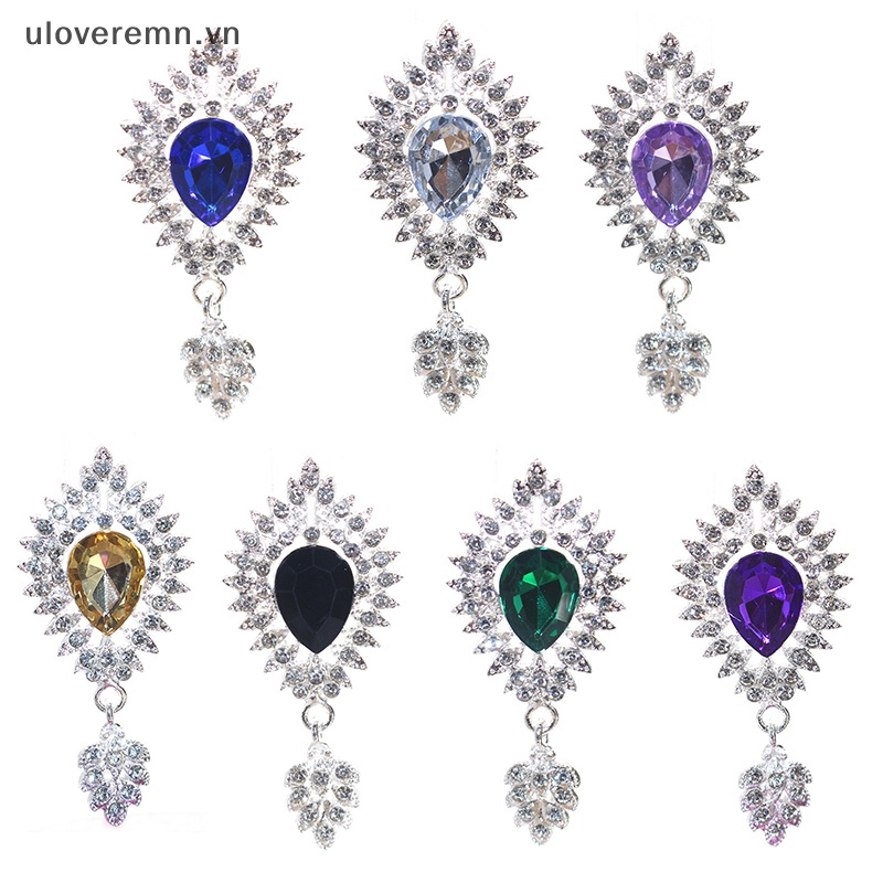 Trâm Cài Áo Hình Giọt Nước Đính Đá Thủy Tinh Dùng Hóa Trang DIY