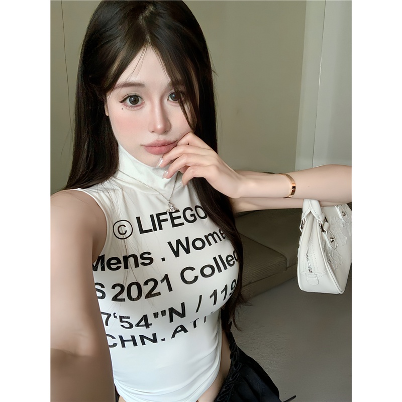 Áo Sát Nách In Chữ Graffiti Thời Trang Quyến Rũ Cho Nữ