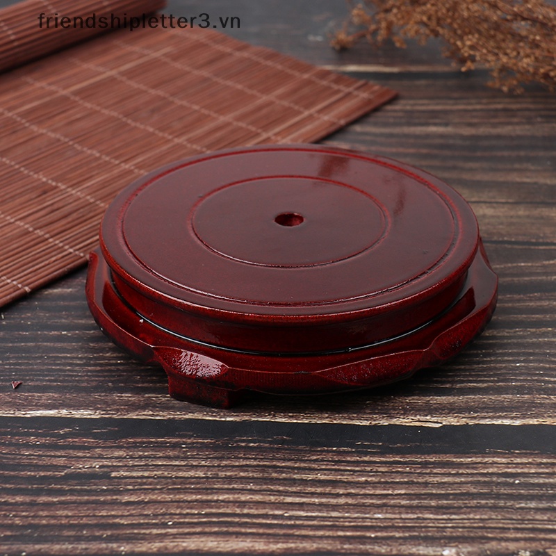 / / Mới / / Đế Gỗ Trơn Chạm Khắc Hoa Văn Phật Giáo