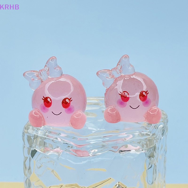 Set 5 Mặt Dây Chuyền Ba Chiều Bằng Nhựa Phát Quang Hình Hoạt Hình Dễ Thương Trang Trí DIY Mới