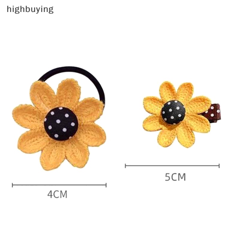 1 Dây Buộc Tóc Hình Hoa Hướng Dương Xinh Xắn Cho Bé Gái