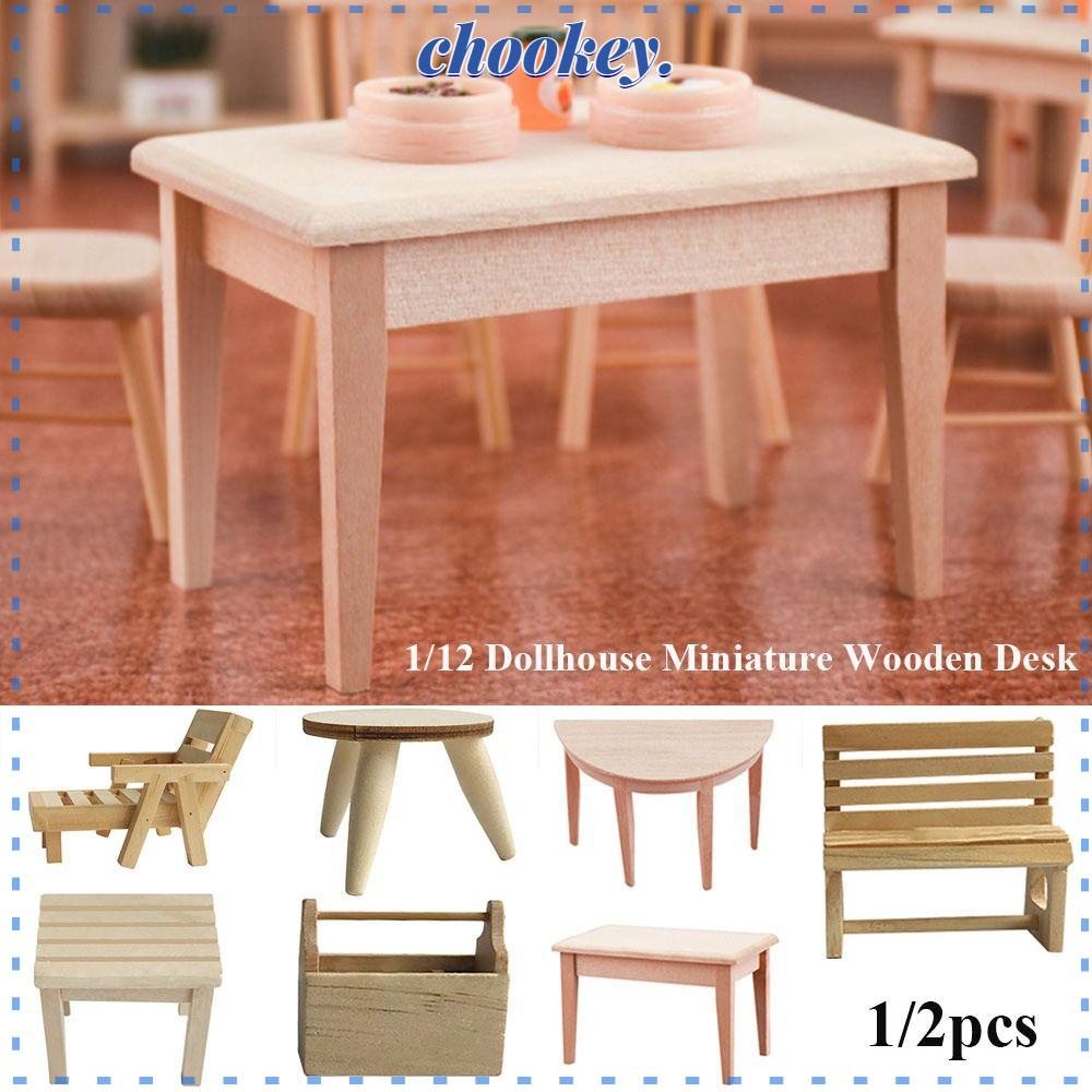 CHOOKEY 1 / 2 Mô Hình Bàn Gỗ Trang Trí Nhà Búp Bê Chất Lượng Cao