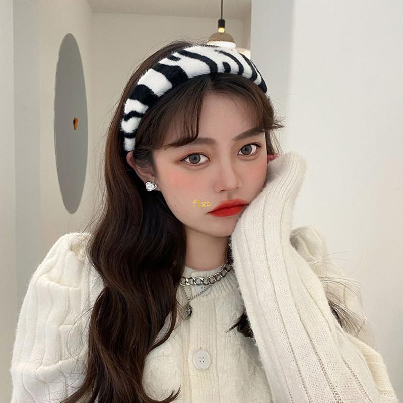 Băng Đô Cài Tóc Bằng Vải Bông In Họa Tiết Da Báo / Ngựa Vằn Cổ Điển