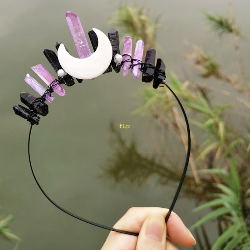 Flgo Vương Miện Cài Tóc Đính Pha Lê Màu Sắc Tương Phản Dành Cho Cô Dâu