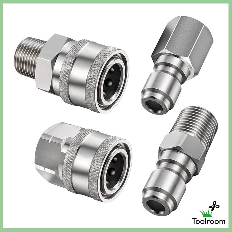 Set 4 Đầu Nối Ống Nước Áp Suất Cao Chống Rỉ Sét Tiện Dụng Cho Sân Vườn