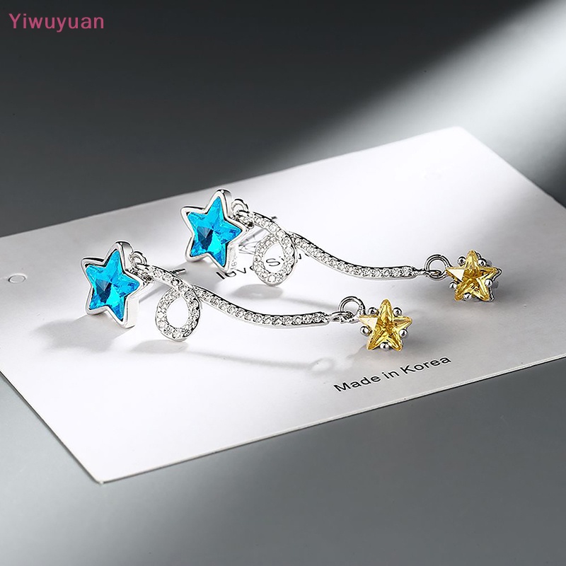 1 Cặp Bông Tai Ngôi Sao Nhỏ Đính Đá Zircon Đơn Giản Thời Trang Mới