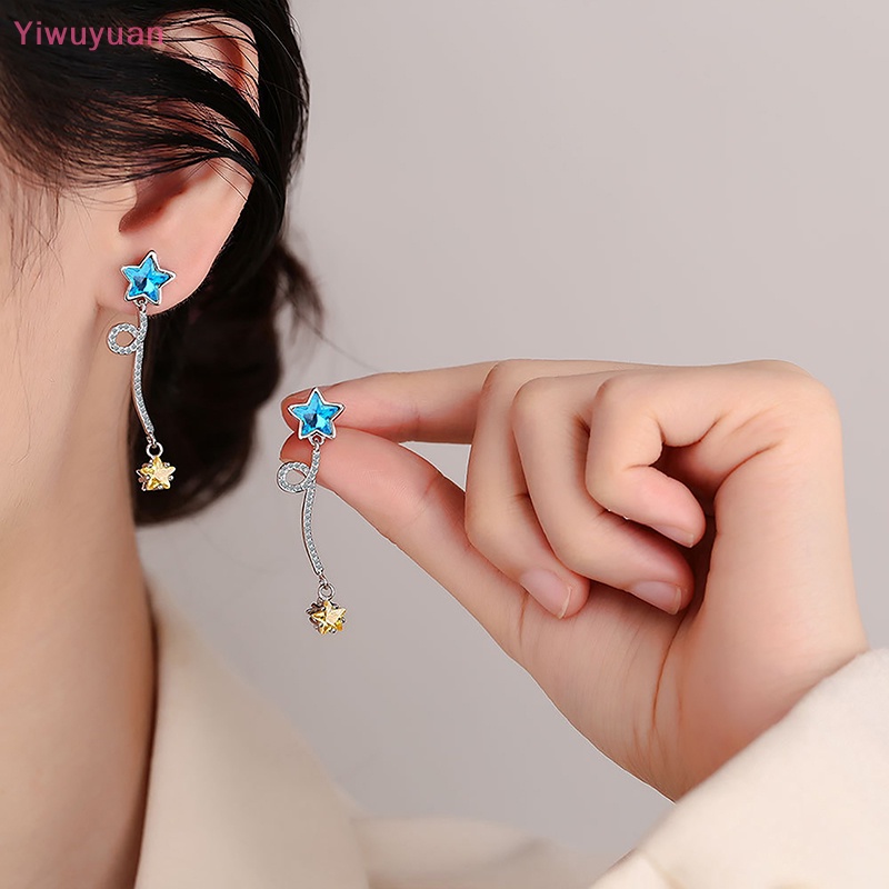 1 Cặp Bông Tai Ngôi Sao Nhỏ Đính Đá Zircon Đơn Giản Thời Trang Mới