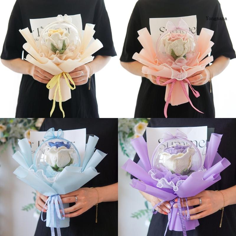 Bó Hoa Giả Đan Len Thủ Công Trang Trí Lễ Tình Nhân