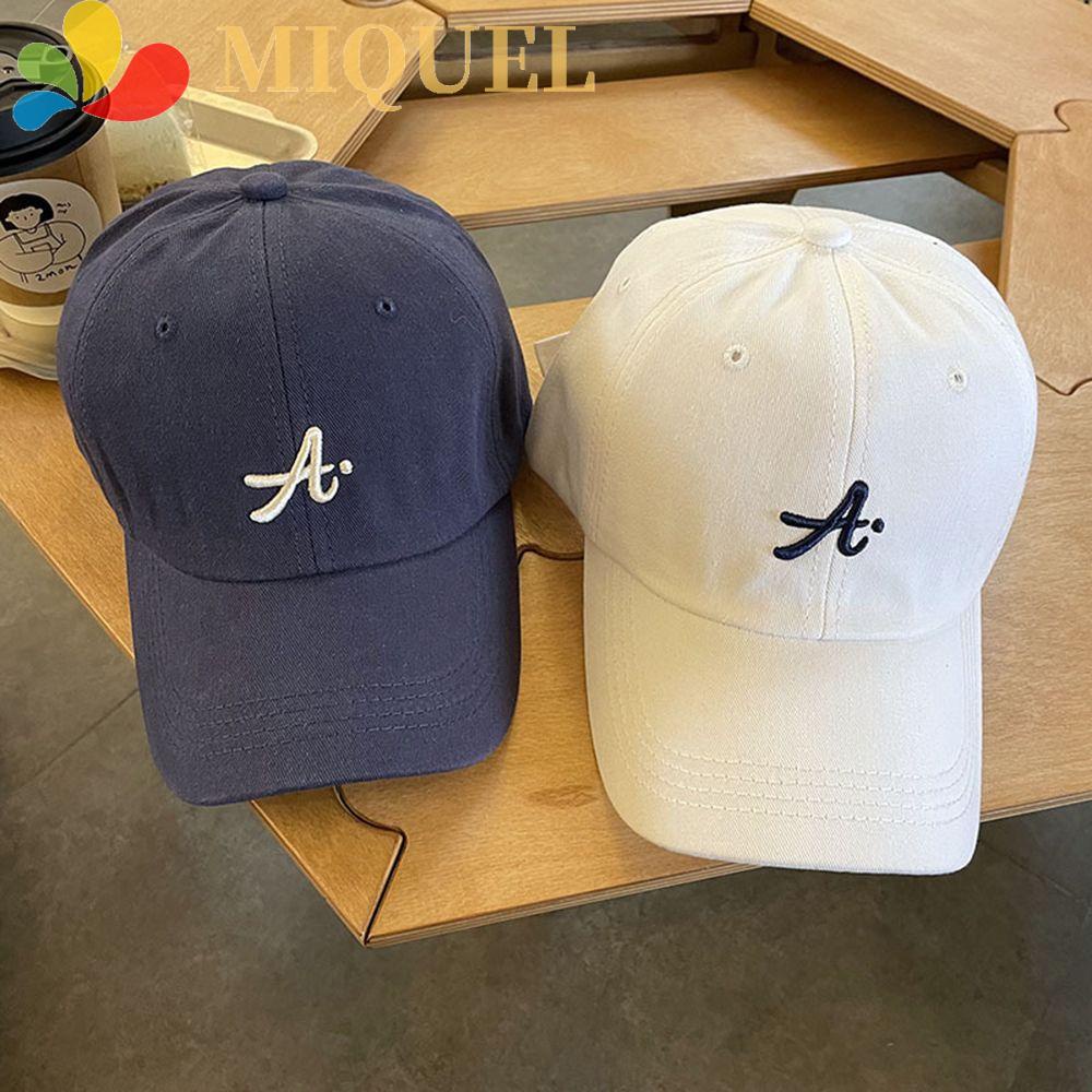 Mũ Lưỡi Trai Cotton Thêu Chữ A Phong Cách Hip Hop Hàn Quốc Cá Tính Dành Cho Nữ