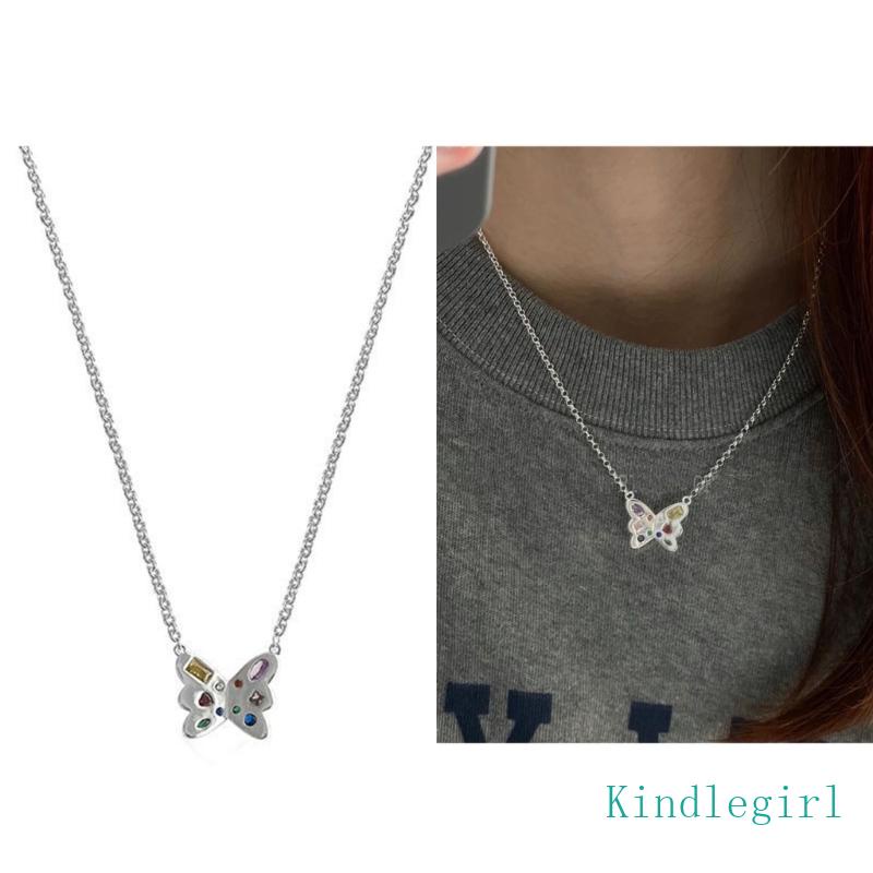 Vòng cổ Hợp Kim Mặt Hình Bướm Nhiều Màu Sắc Thời Trang Cho Nữ