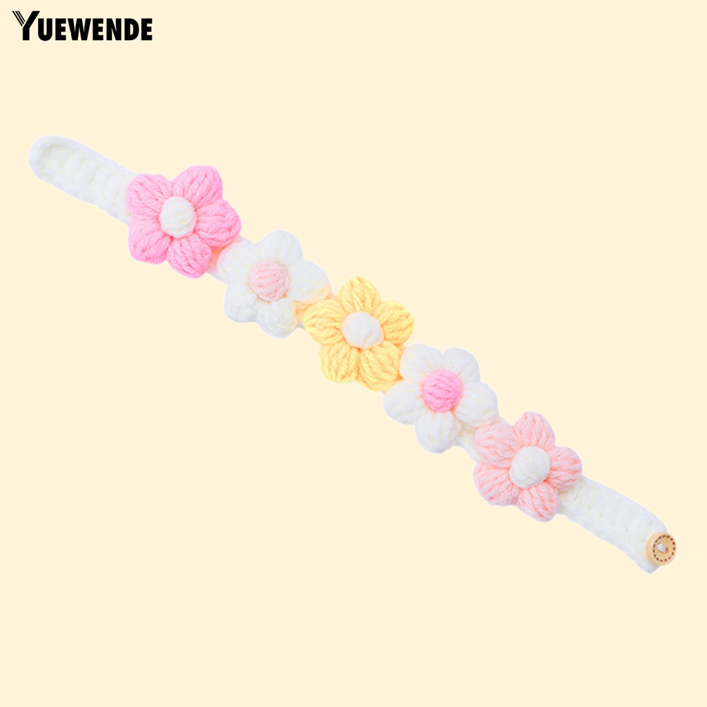 Vòng Cổ YQ.E Bắt Mắt Thú Cưng Bằng Cotton Hình Hoa Có Thể Điều Chỉnh Được