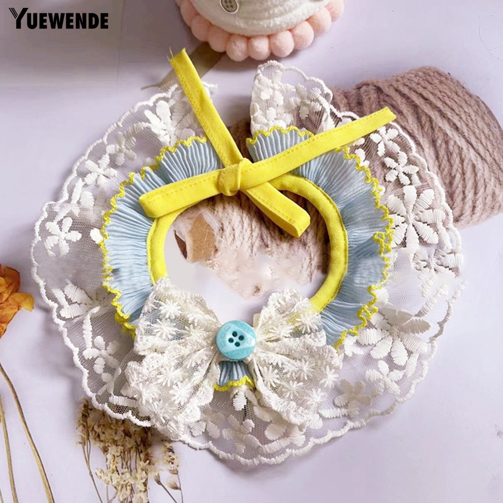 Yếm Đeo Cổ YQ.E Bằng Polyester Siêu Mềm Nhiều Lớp Thắt Nơ Xinh Xắn Cho Thú Cưng