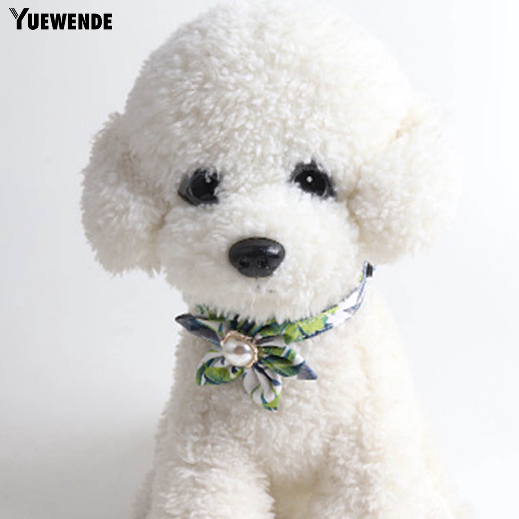 Yq.e Vòng Cổ Họa Tiết Hoa Đính Ngọc Trai Nhân Tạo Thân Thiện Với Làn Da Không Mùi Dành Cho Cún Cưng