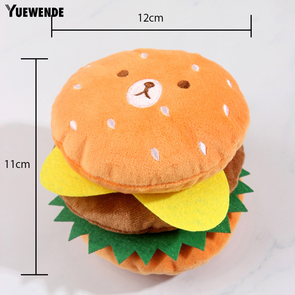 Đồ Chơi Nhai Hình Hamburger Phát Ra Âm Thanh Vui Nhộn Cho Thú Cưng