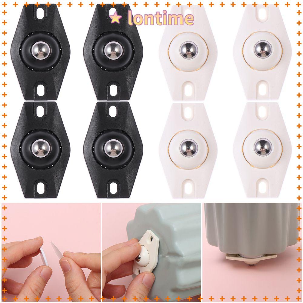 Bộ 4 Bánh Xe Ròng Rọc Mini Xoay 360 Độ Tự Dính Giảm Tiếng Ồn Thông Dụng