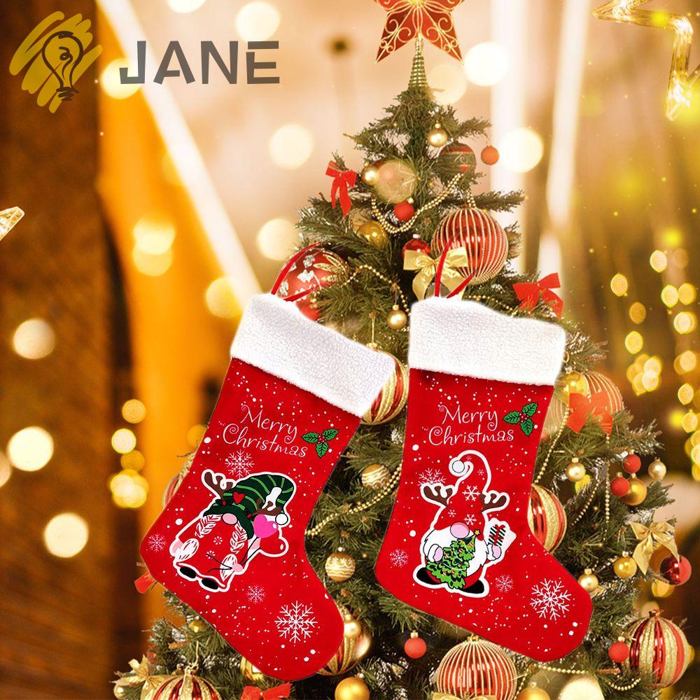 Túi Đựng Kẹo Hình Chiếc Tất Dùng Để Trang Trí Tiệc Giáng Sinh
