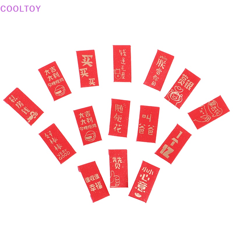 Set 10 Sticker Dán Trang Trí Năm Mới Cho Nhà Búp Bê Tỉ Lệ 1: 12