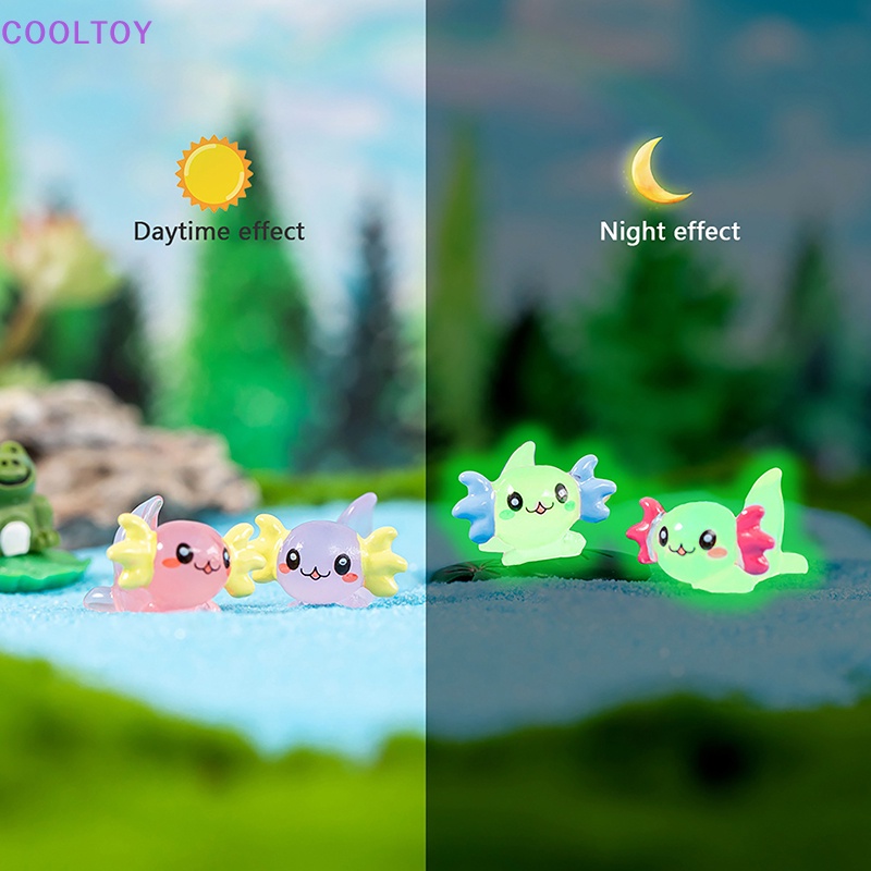 Cooltoy Set 2 Tượng Lục Giác Mini Màu Dạ Quang Trang Trí Tiểu Cảnh / Nhà Búp Bê