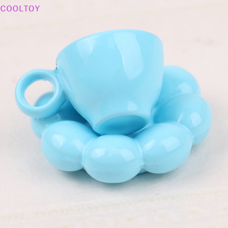 1 Bộ Tách Uống Cà Phê / Đĩa Hoa Trang Trí Nhà Búp Bê DIY