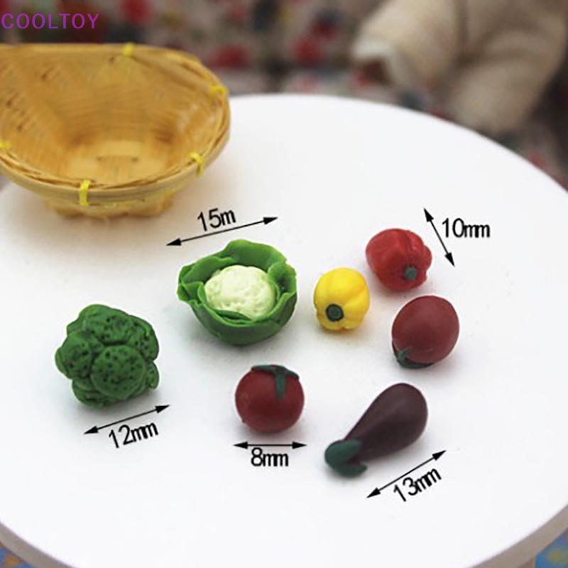 Cooltoy set 7 Đồ Chơi Rau Củ Quả mini Trang Trí Nhà Búp Bê