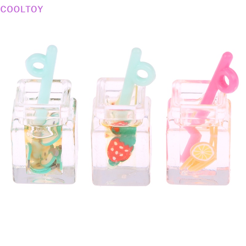 Set 10 Cốc Thủy Tinh Mini Đựng Trà Sữa / Trái Cây / Cà Phê Diy Nhiều Màu Sắc